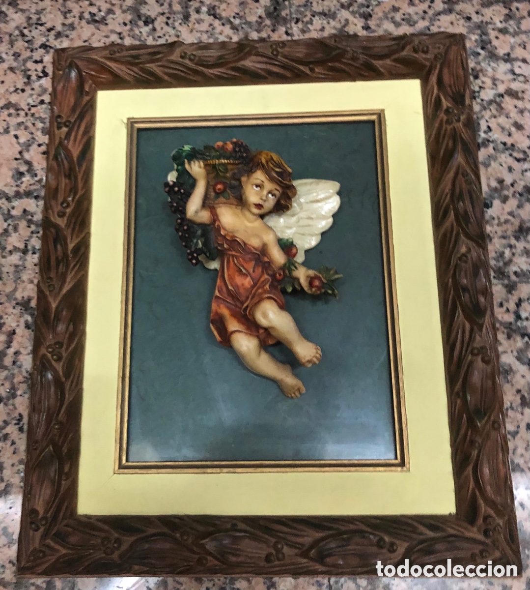 Antig&uuml;edades: Cuadro &Aacute;ngel relieve - Foto 1