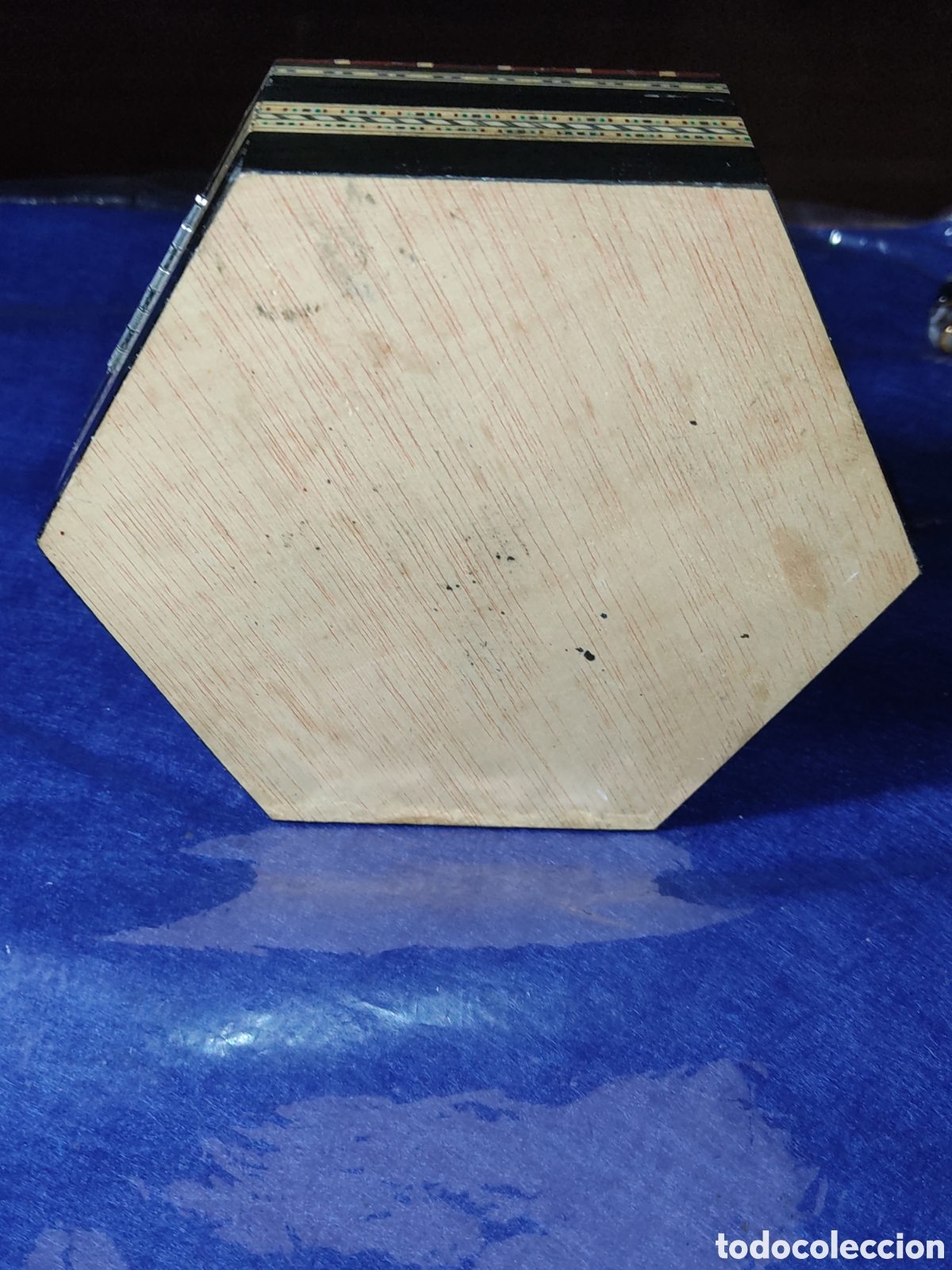 Antig&uuml;edades: Caja, joyero de marqueter&iacute;a taracea. - Foto 3