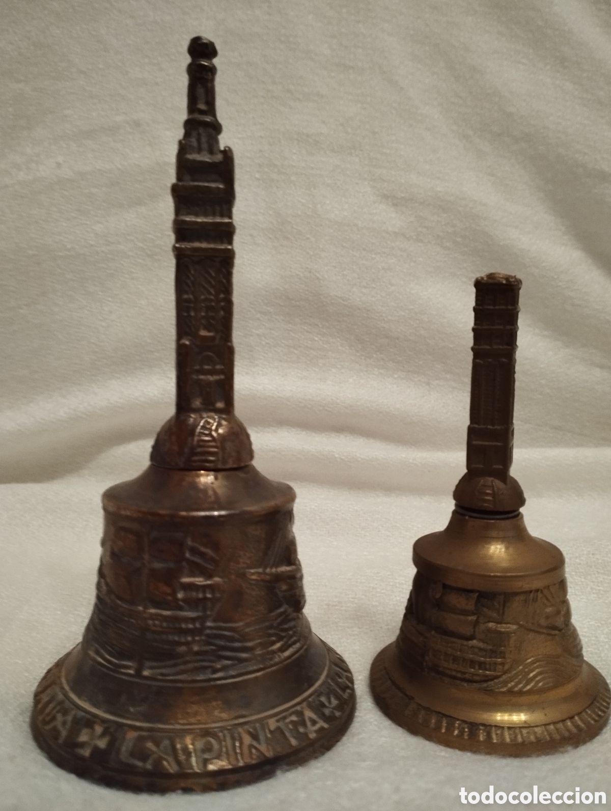 Antig&uuml;edades: Dos Antiguas Campanas Bronce - Foto 3