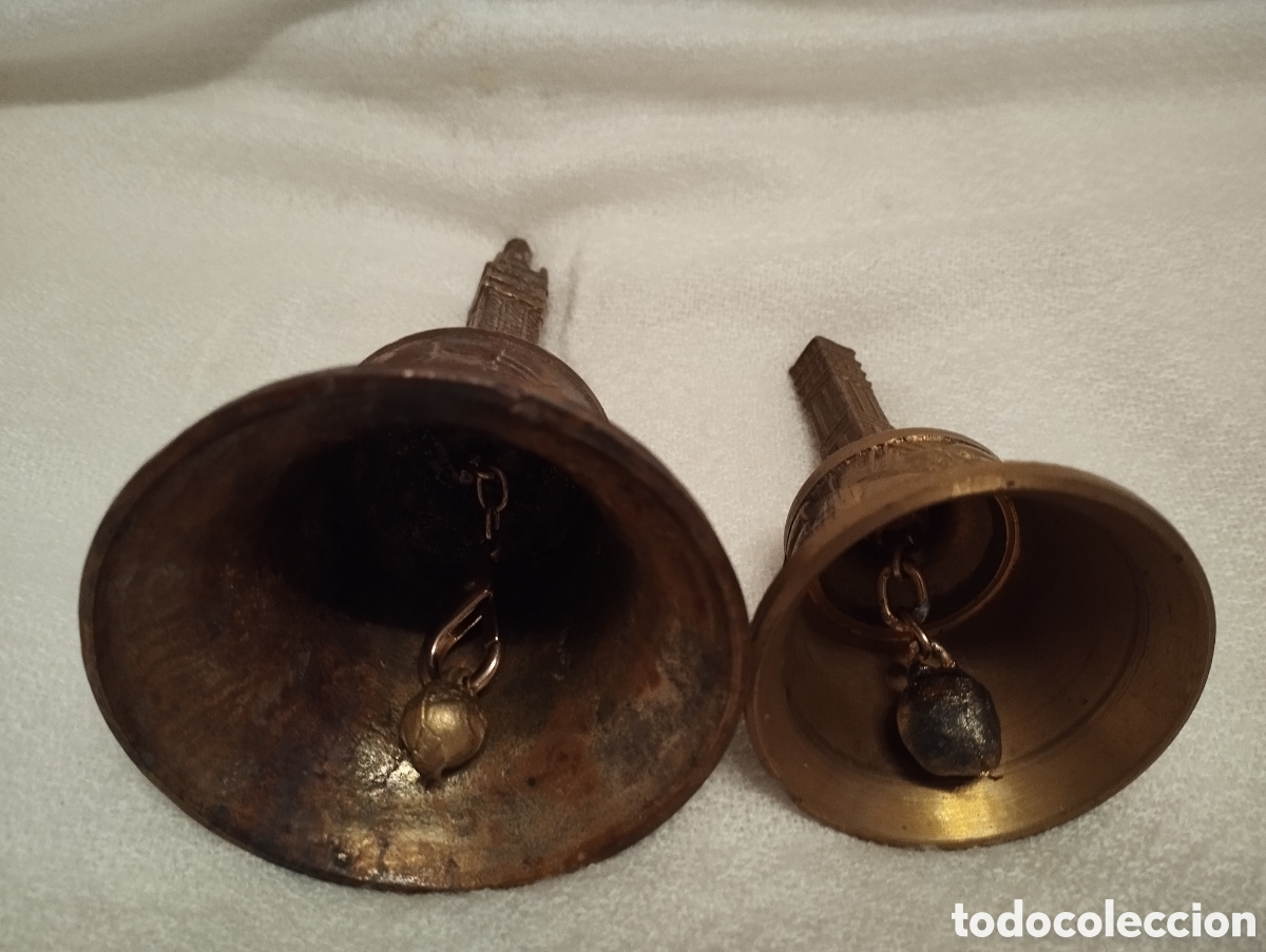 Antig&uuml;edades: Dos Antiguas Campanas Bronce - Foto 5