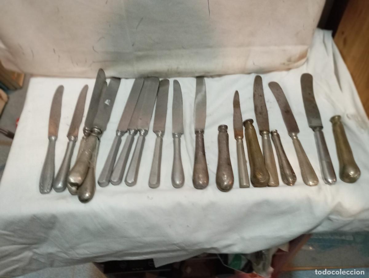Antig&uuml;edades: lotes de cubiertos de alpaca antiguos - Foto 1