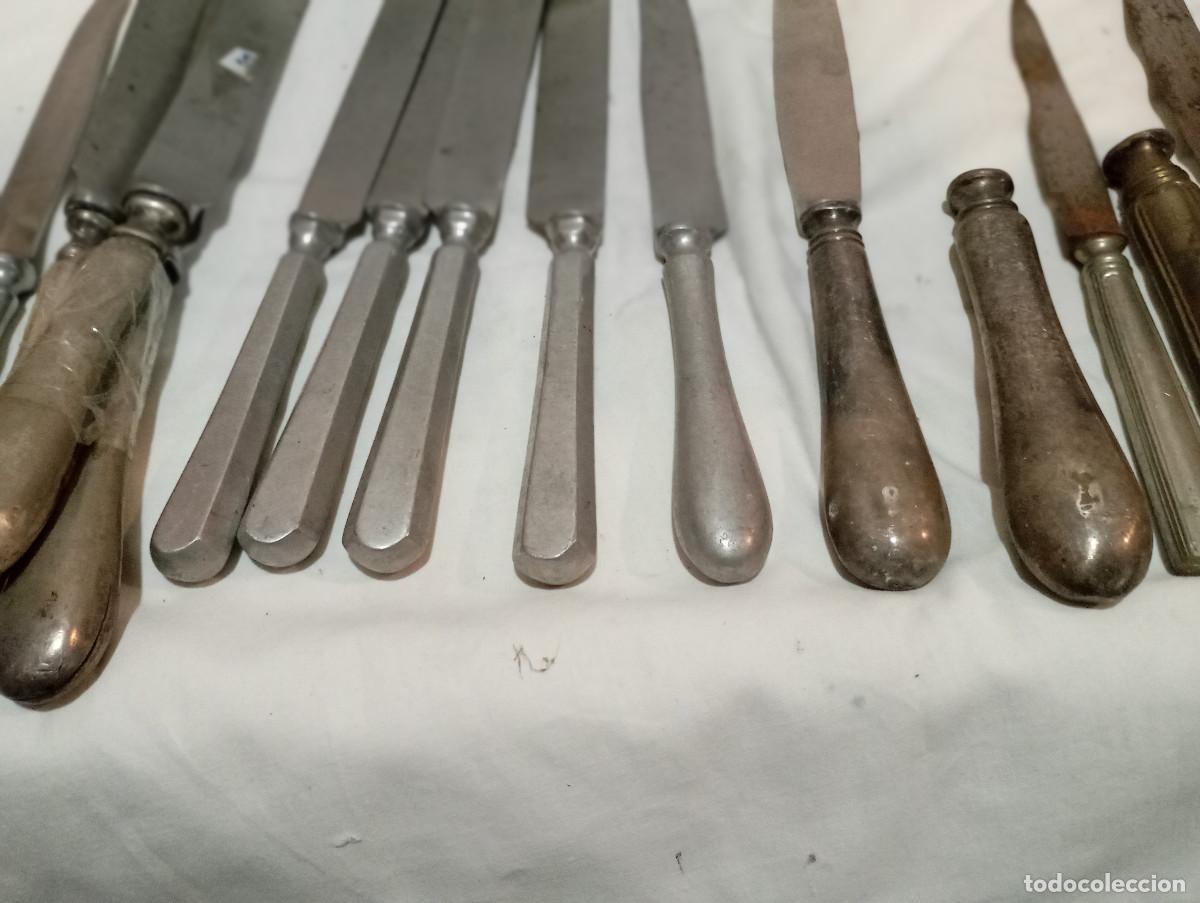 Antig&uuml;edades: lotes de cubiertos de alpaca antiguos - Foto 2