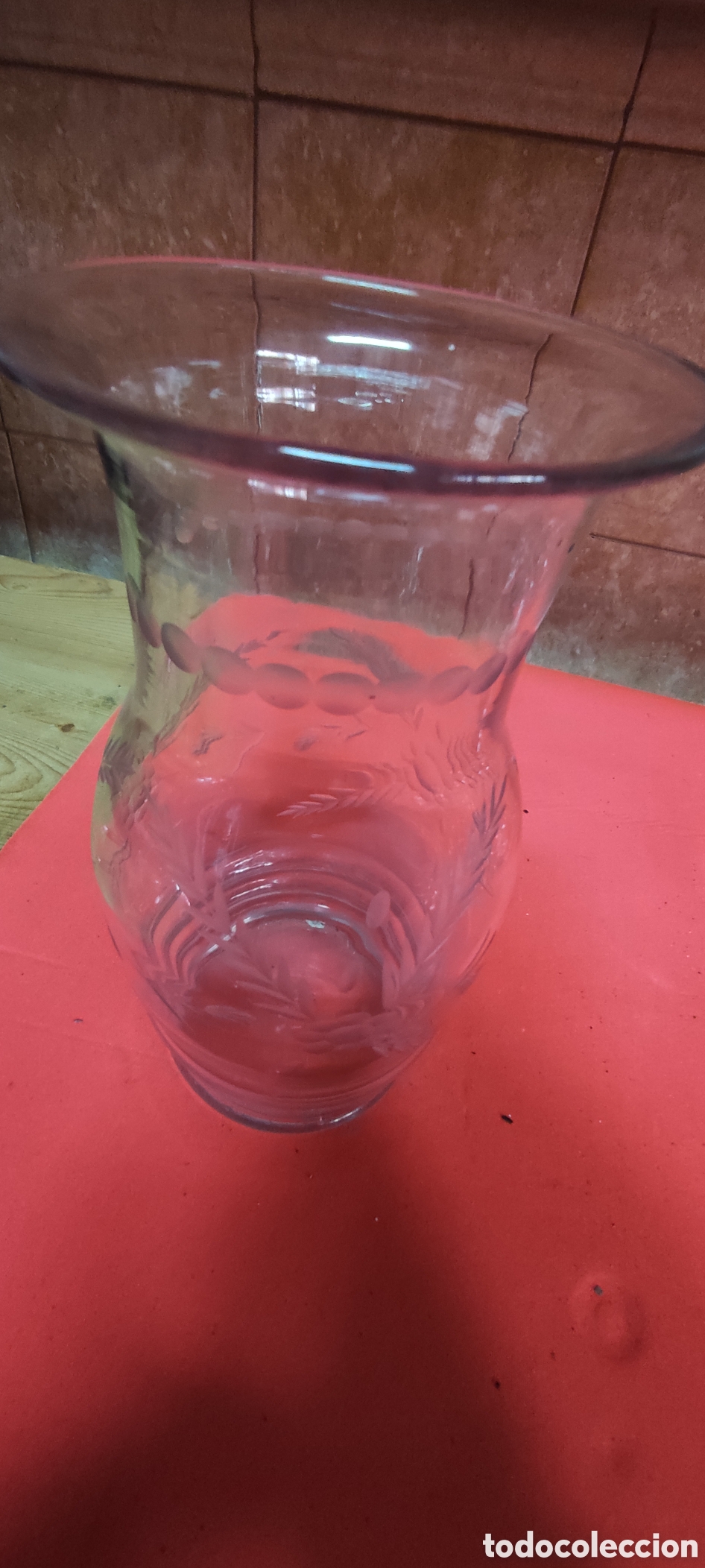 Antig&uuml;edades: Jarron de cristal tallado - Foto 2