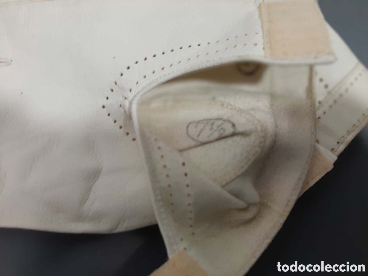 Antig&uuml;edades: Guantes blancos de dama piel - Foto 5