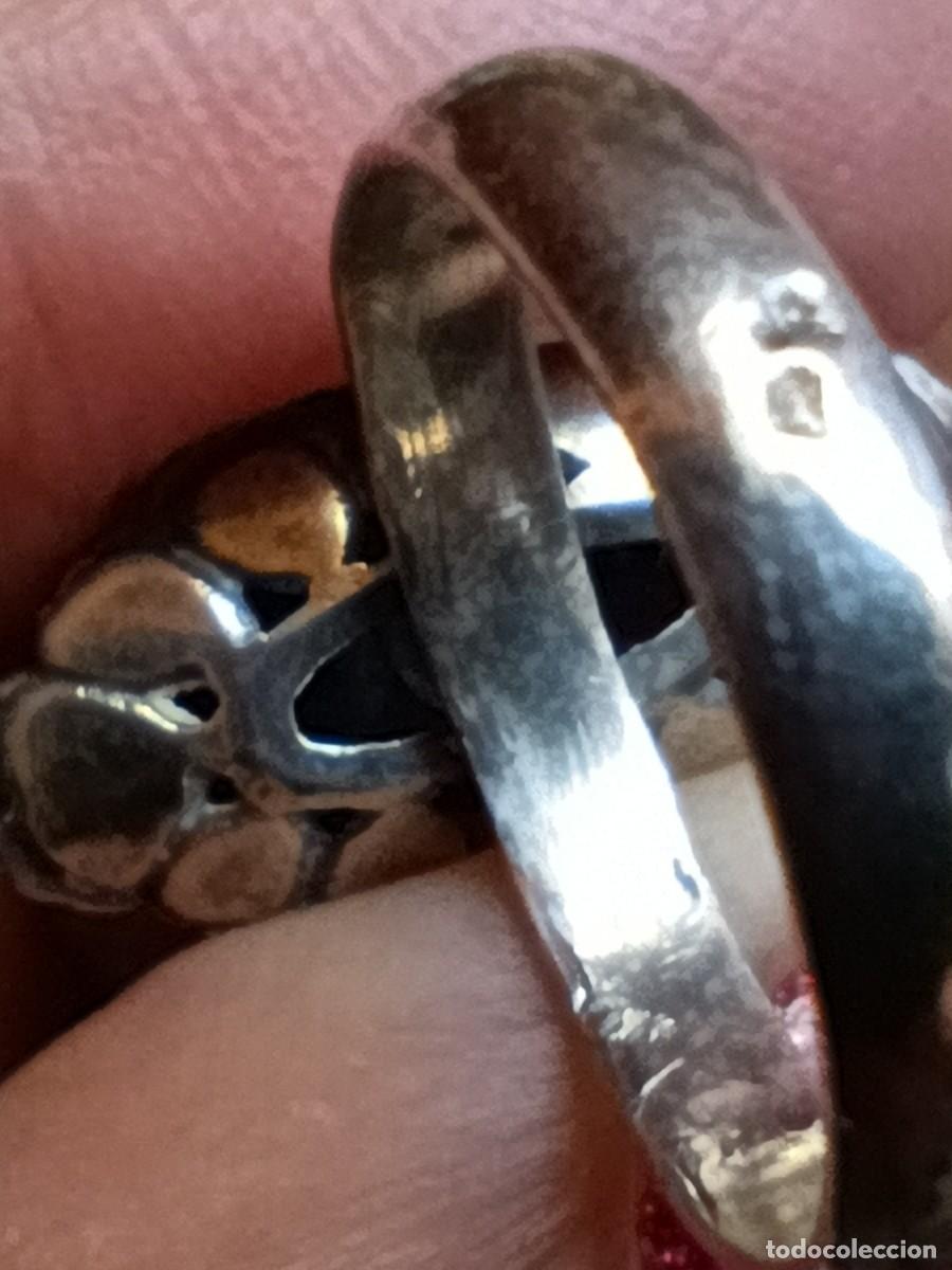 Antig&uuml;edades: Anillo de plata de 1 Ley con marcasitas - Foto 2