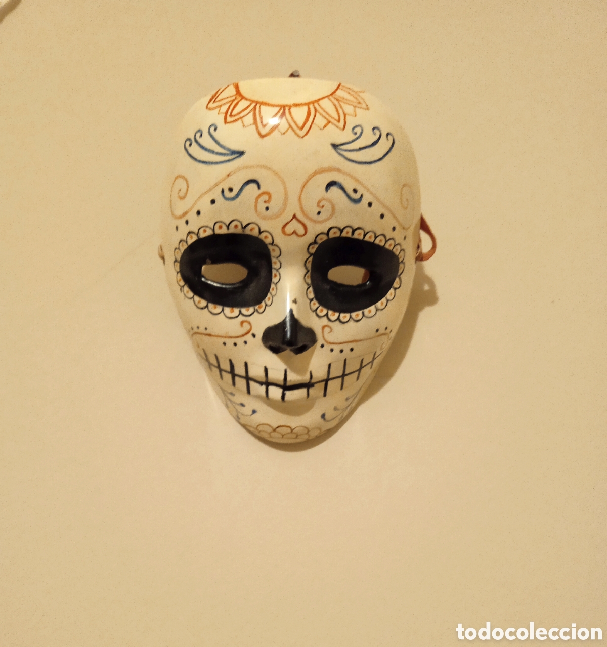 Antig&uuml;edades: Antigua Mascara de lat&oacute;n - Foto 7