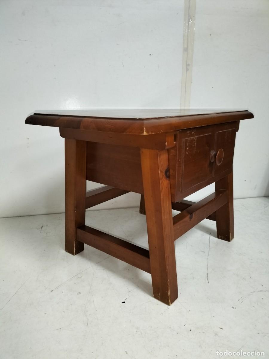 Antig&uuml;edades: Mesa de Centro R&uacute;stica - Mesa Tocinera con Caj&oacute;n - Madera de Pino - Foto 8
