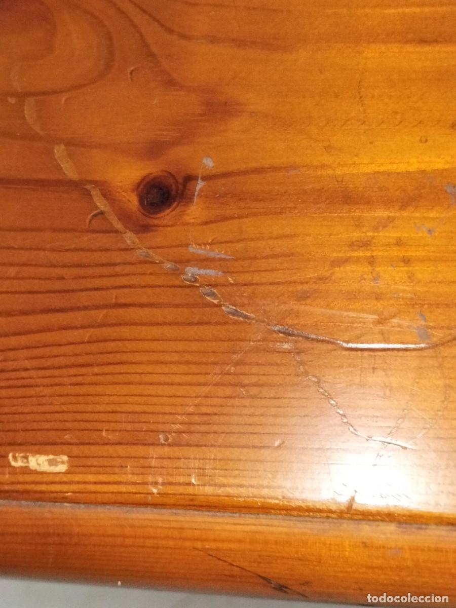 Antig&uuml;edades: Mesa de Centro R&uacute;stica - Mesa Tocinera con Caj&oacute;n - Madera de Pino - Foto 15