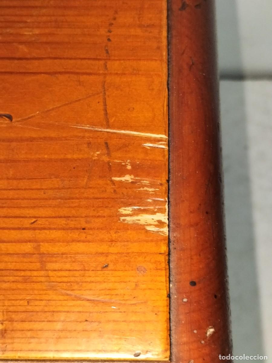 Antig&uuml;edades: Mesa de Centro R&uacute;stica - Mesa Tocinera con Caj&oacute;n - Madera de Pino - Foto 16