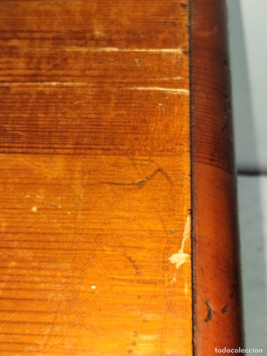 Antig&uuml;edades: Mesa de Centro R&uacute;stica - Mesa Tocinera con Caj&oacute;n - Madera de Pino - Foto 17