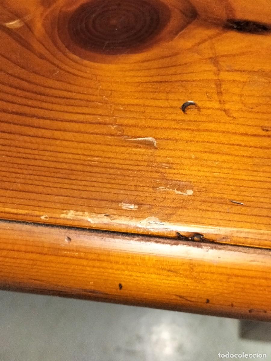 Antig&uuml;edades: Mesa de Centro R&uacute;stica - Mesa Tocinera con Caj&oacute;n - Madera de Pino - Foto 18