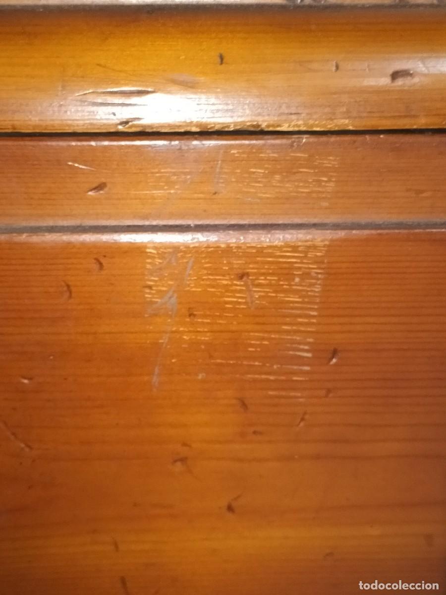Antig&uuml;edades: Mesa de Centro R&uacute;stica - Mesa Tocinera con Caj&oacute;n - Madera de Pino - Foto 20