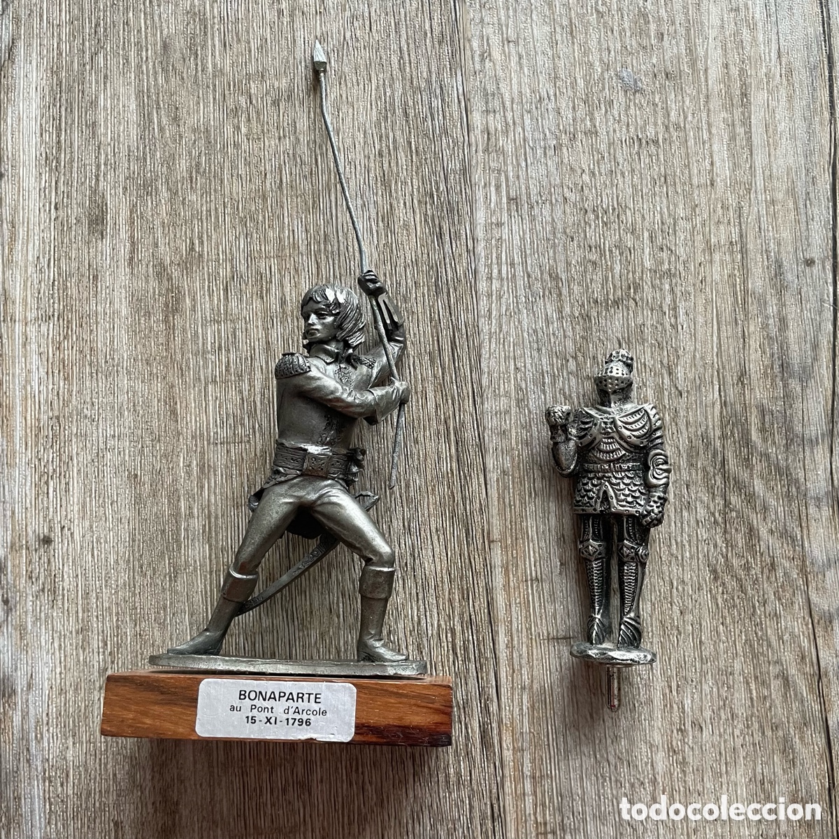 Antig&uuml;edades: Figura Napoleon Bonaparte En Esta&ntilde;o + Figura de Caballero