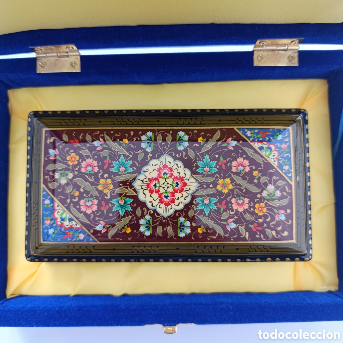 Antig&uuml;edades: Caja de laca rusa pintada a mano - Foto 4