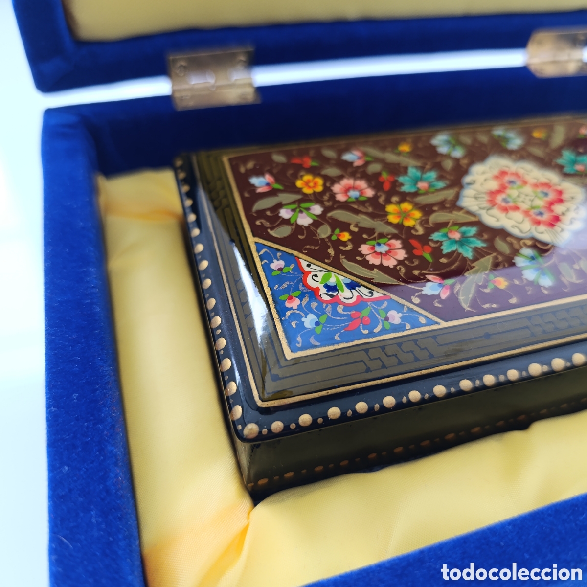 Antig&uuml;edades: Caja de laca rusa pintada a mano - Foto 5