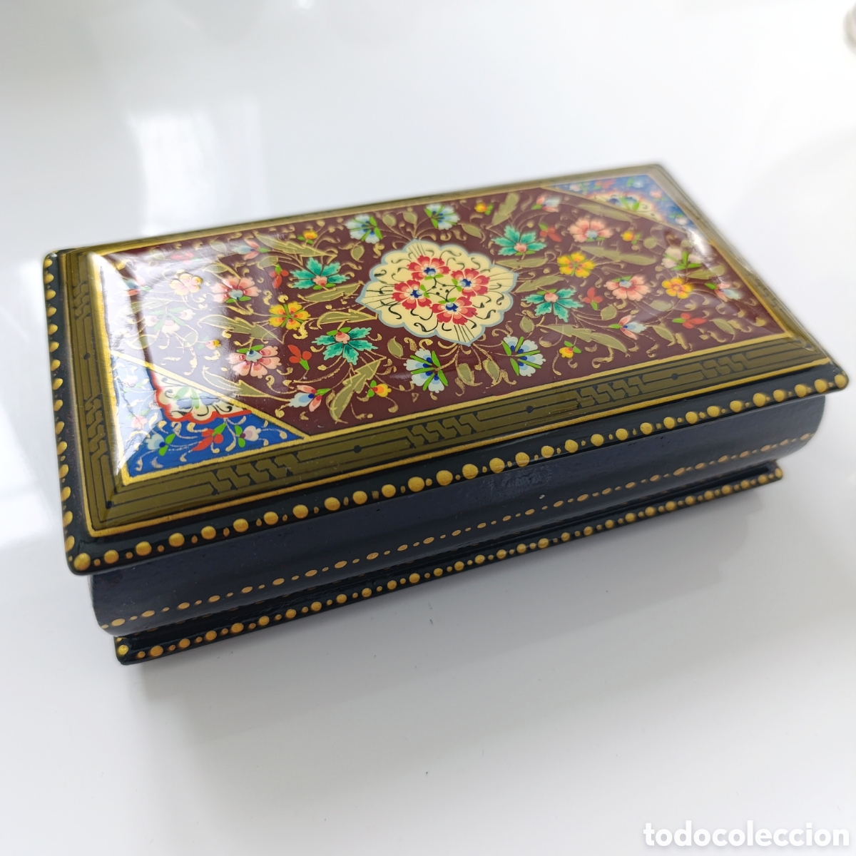 Antig&uuml;edades: Caja de laca rusa pintada a mano - Foto 10
