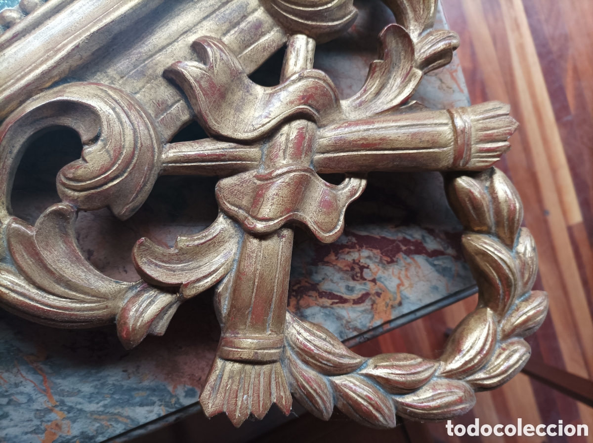 Antig&uuml;edades: Espejito franc&eacute;s en madera maciza - Foto 10