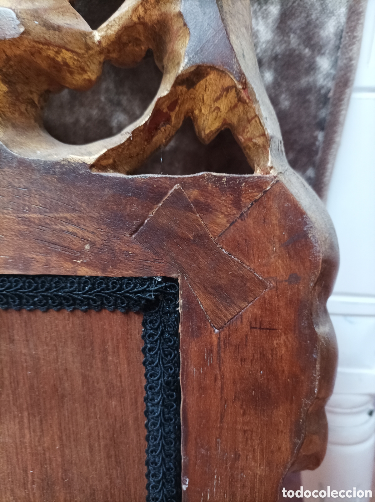Antig&uuml;edades: Espejito franc&eacute;s en madera maciza - Foto 12