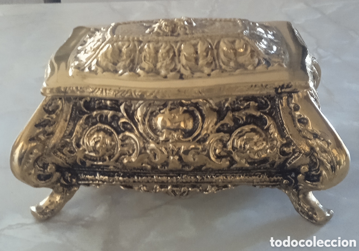 Antig&uuml;edades: Caja, joyero de bronce - Foto 5