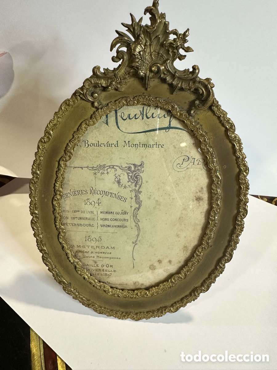 Antig&uuml;edades: Marco de bronce antiguo - Foto 1