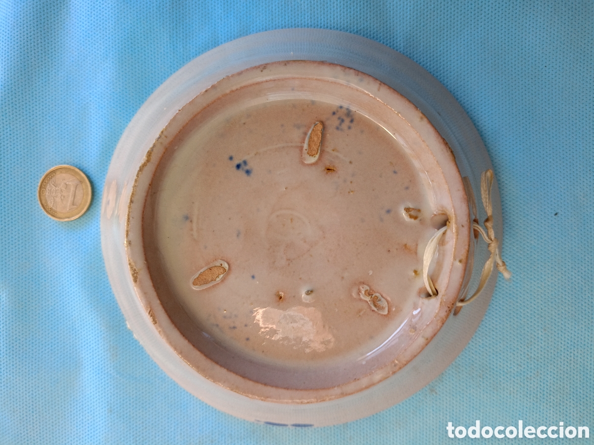 Antig&uuml;edades: CUENCO LEBRILLO PINTADO A MANO. GRANADA? - Foto 2