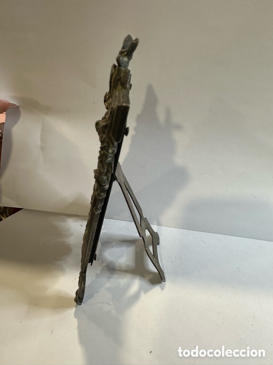 Antig&uuml;edades: Marco de bronce ba&ntilde;ado en plata antigua - Foto 3