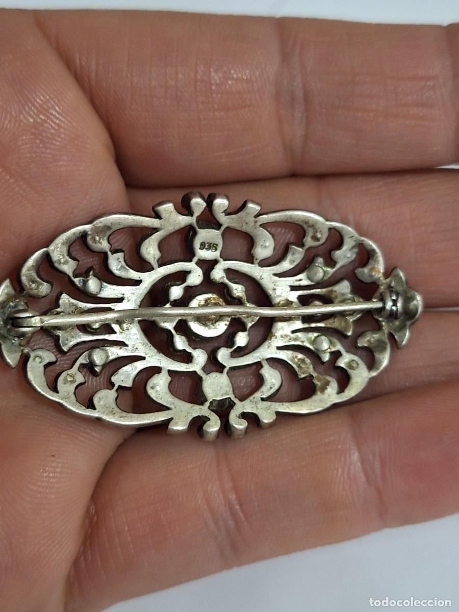Antig&uuml;edades: Antiguo broche de plata 935 . - Foto 2