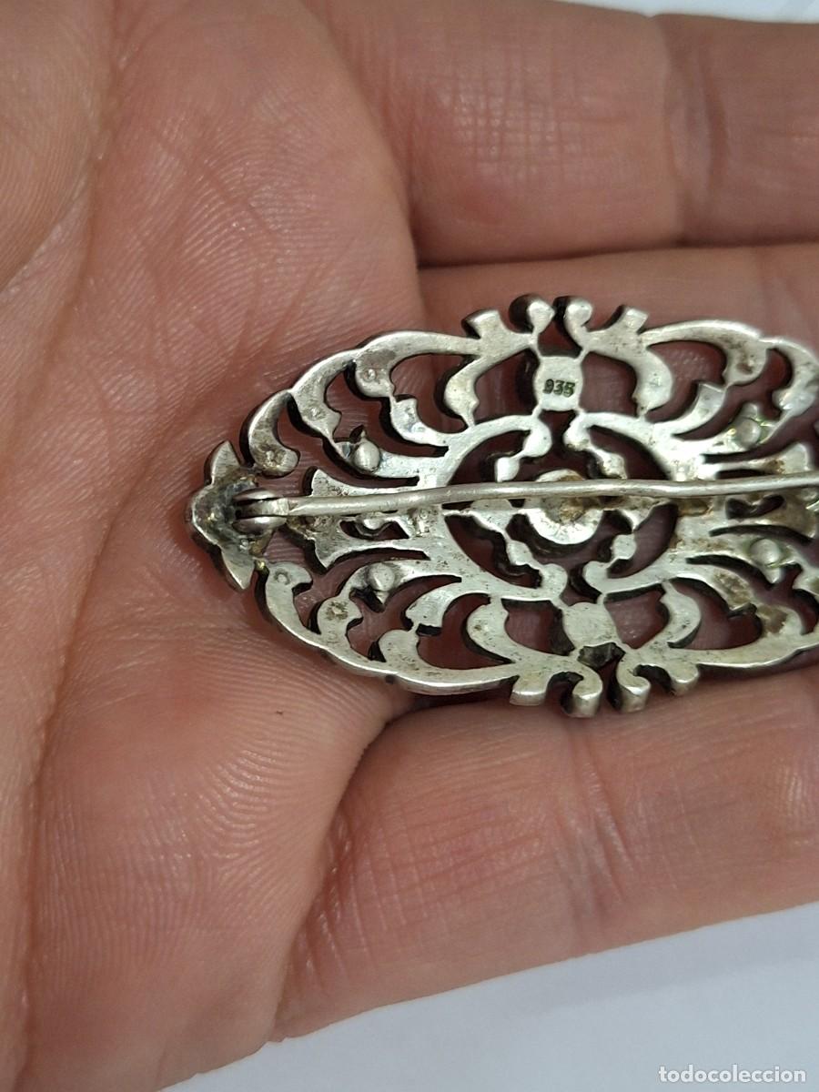 Antig&uuml;edades: Antiguo broche de plata 935 . - Foto 4