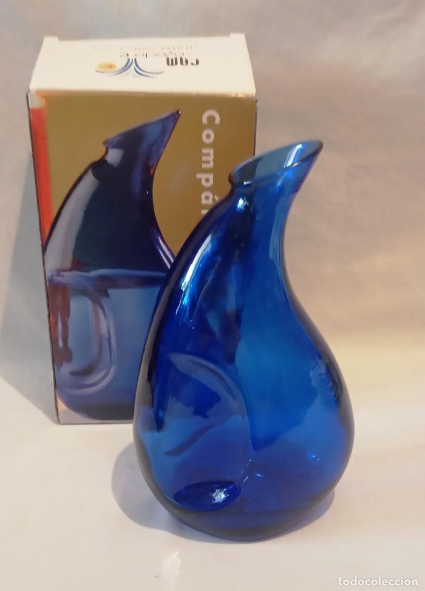 Antig&uuml;edades: Jarra de cristal azul cobalto - Foto 2