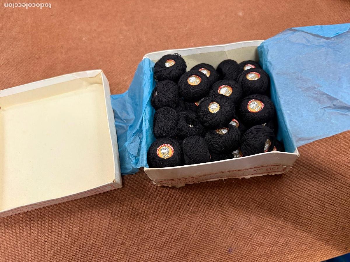 Antiquit&eacute;s: Lote de antiguas bobinas de hilo. SIMIL SEDA, Hilaturas LABOR. Sin estrenar,de una antigua merceria