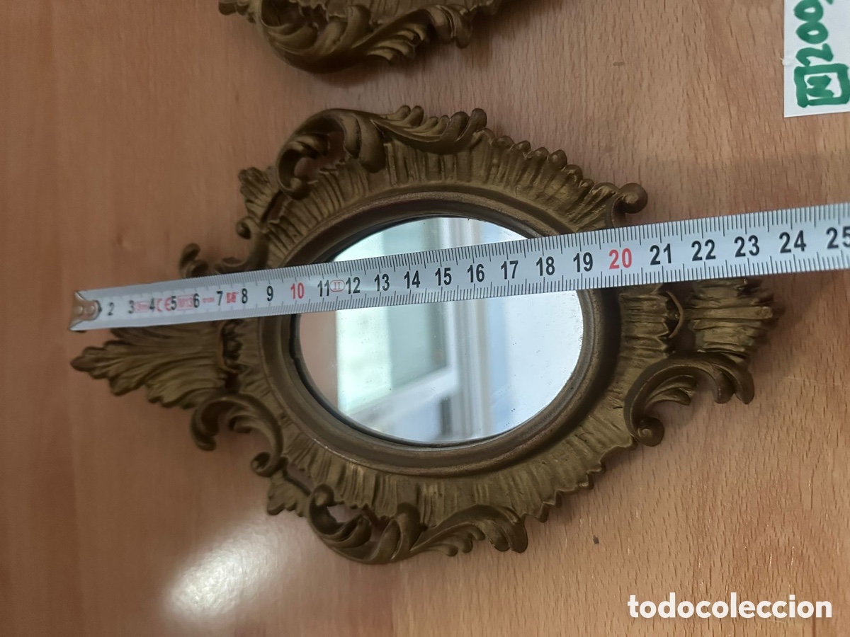 Antig&uuml;edades: Espejo con marco dorado estilo rococ&oacute; franc&eacute;s - Foto 2