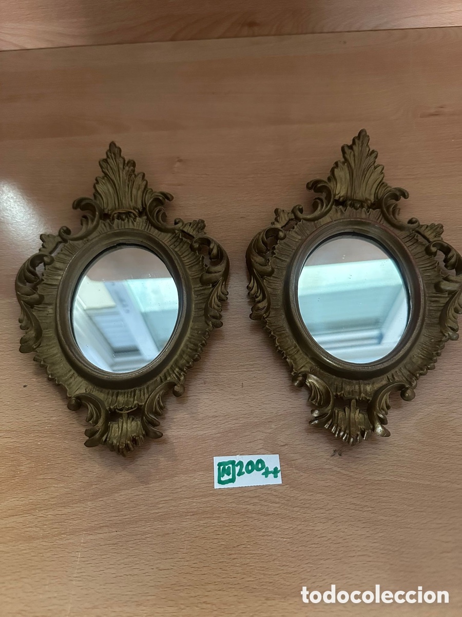 Antig&uuml;edades: Espejo con marco dorado estilo rococ&oacute; franc&eacute;s - Foto 1