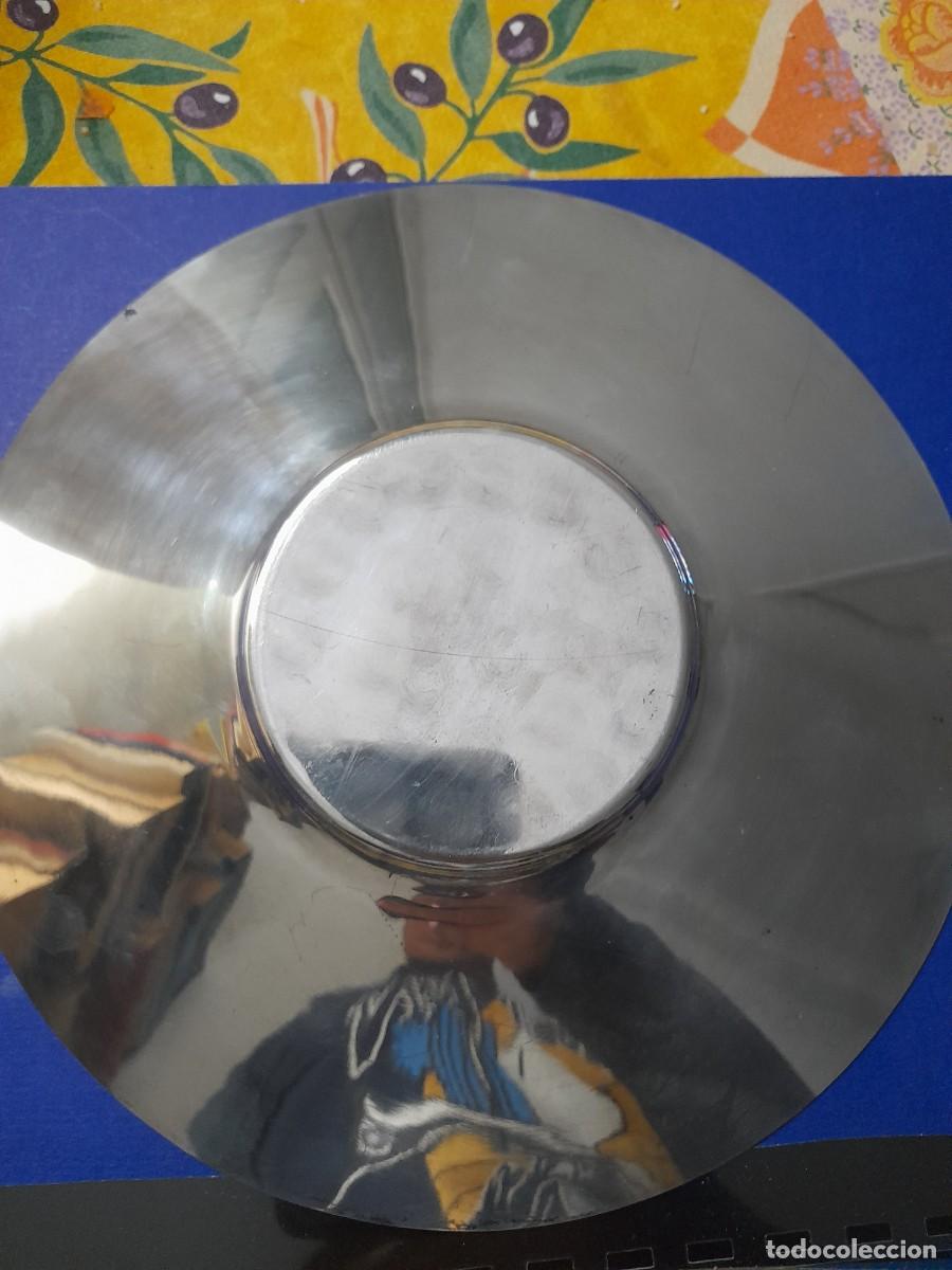 Antig&uuml;edades: Antiguo posavasos plateado con turquesa - Foto 3