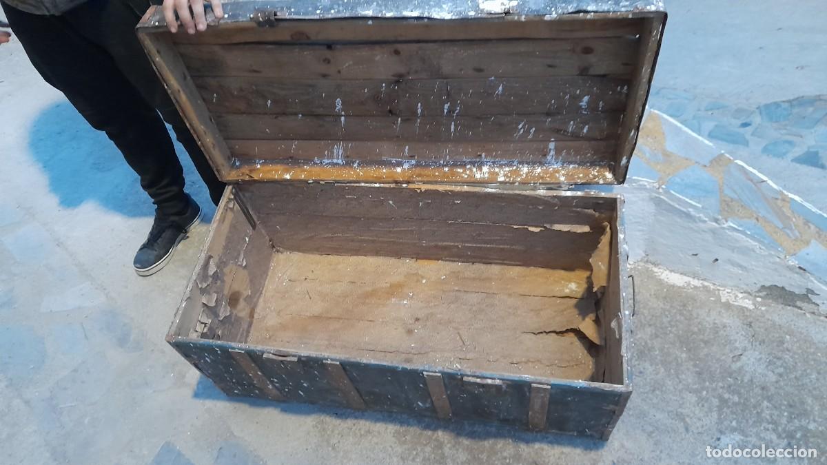 Antig&uuml;edades: Baul antiguo de madera para restaurar - Foto 4