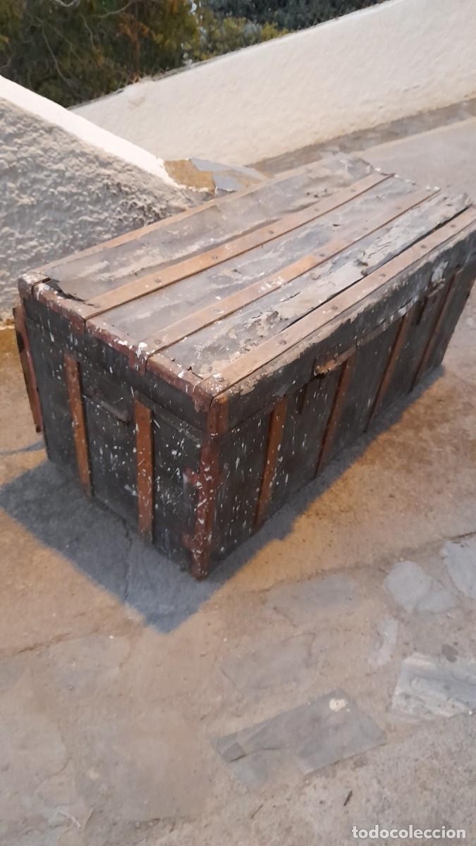 Antig&uuml;edades: Baul antiguo de madera para restaurar - Foto 6