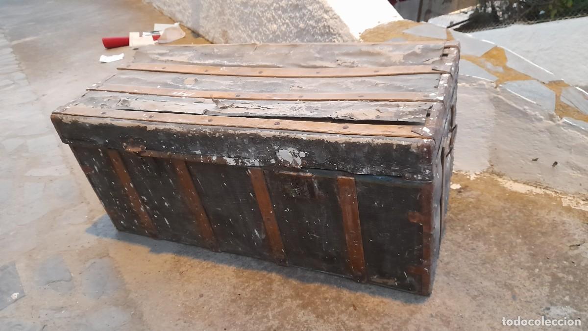 Antig&uuml;edades: Baul antiguo de madera para restaurar - Foto 8