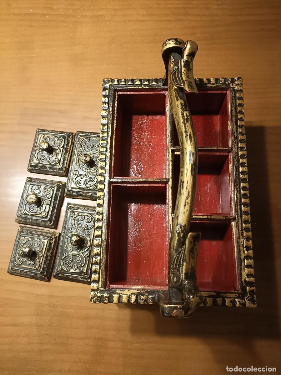 Antig&uuml;edades: Caja decorada para especias - Foto 4