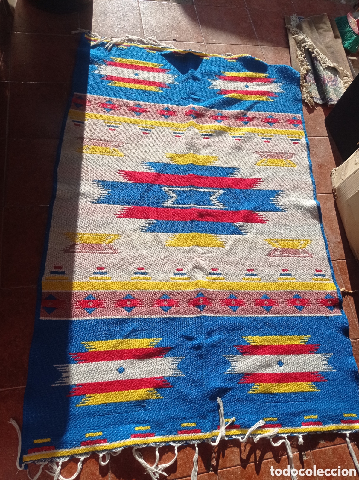 Antig&uuml;edades: Farrapo azul estilo etnico - Foto 1