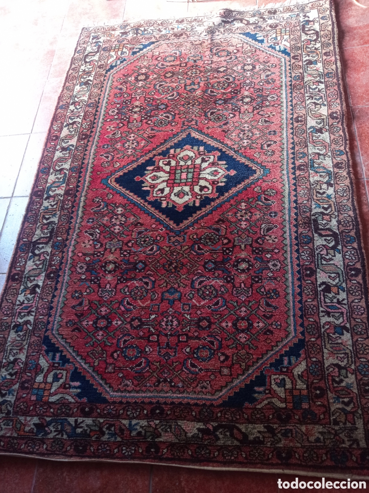 Antig&uuml;edades: Alfombra hamada vintage irani - Foto 2