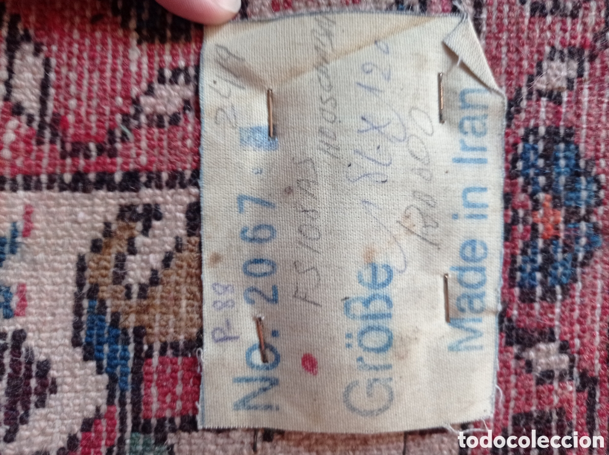 Antig&uuml;edades: Alfombra hamada vintage irani - Foto 3