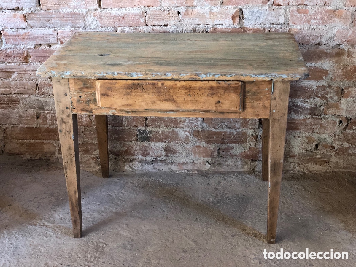 Antig&uuml;edades: ANTIGUA MESA TOCINERA ESCRITORIO DE MADERA - Foto 3