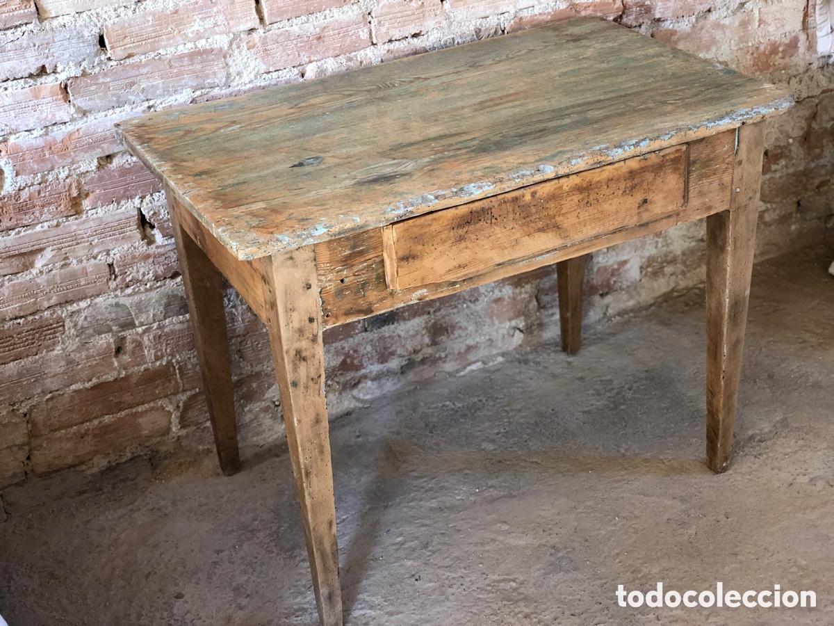 Antig&uuml;edades: ANTIGUA MESA TOCINERA ESCRITORIO DE MADERA - Foto 4