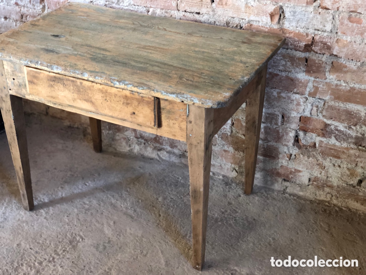 Antig&uuml;edades: ANTIGUA MESA TOCINERA ESCRITORIO DE MADERA - Foto 5