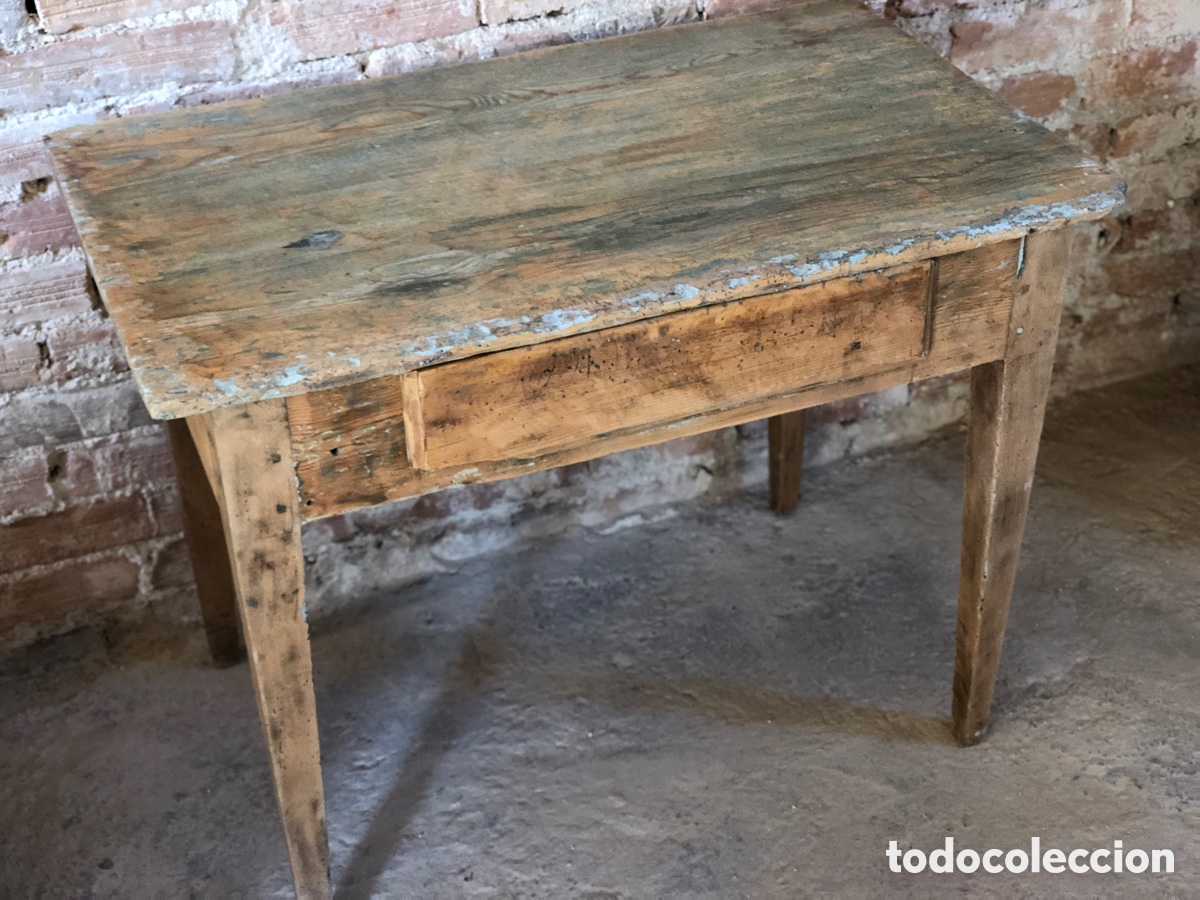 Antig&uuml;edades: ANTIGUA MESA TOCINERA ESCRITORIO DE MADERA - Foto 6
