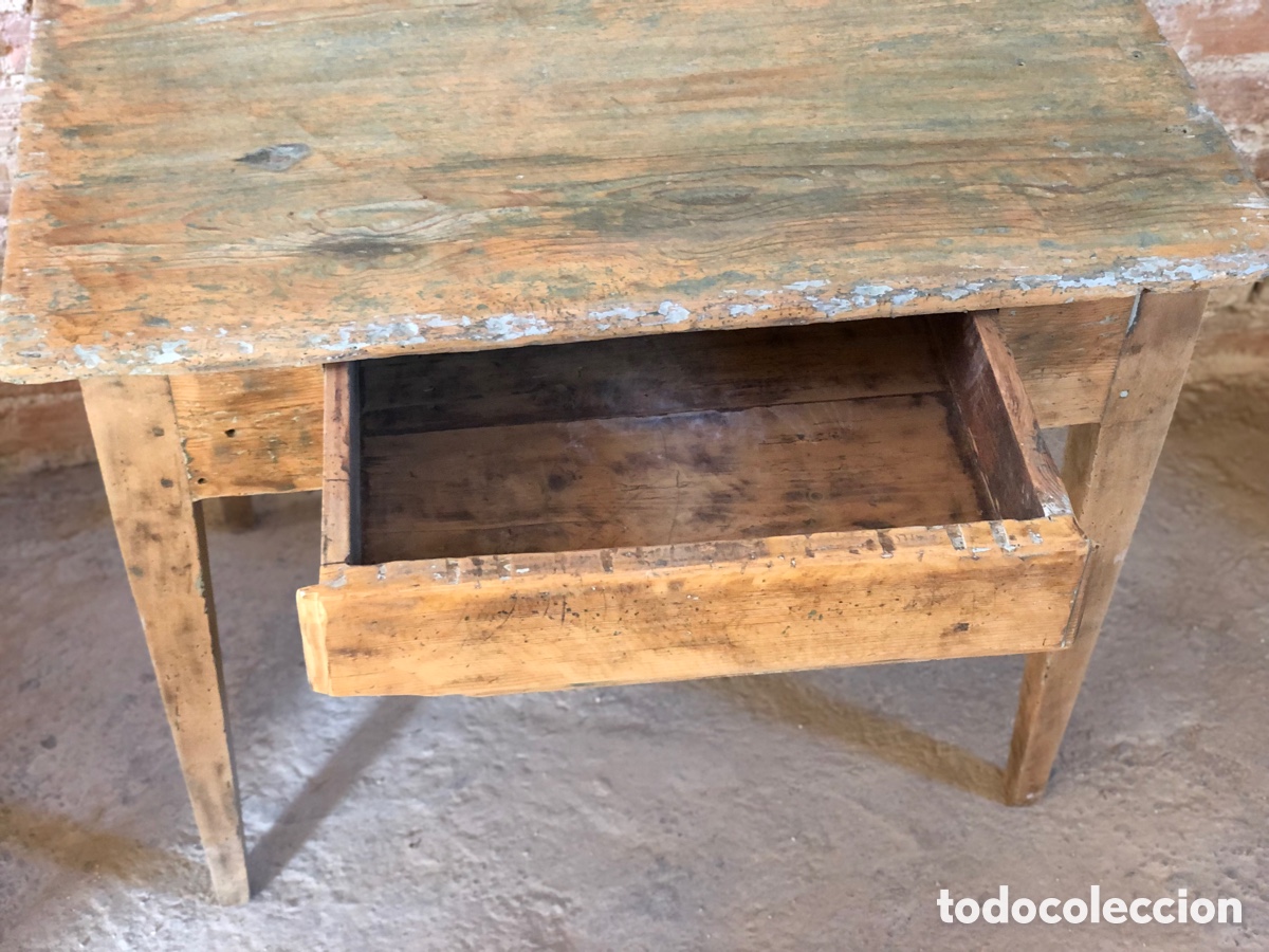 Antig&uuml;edades: ANTIGUA MESA TOCINERA ESCRITORIO DE MADERA - Foto 7
