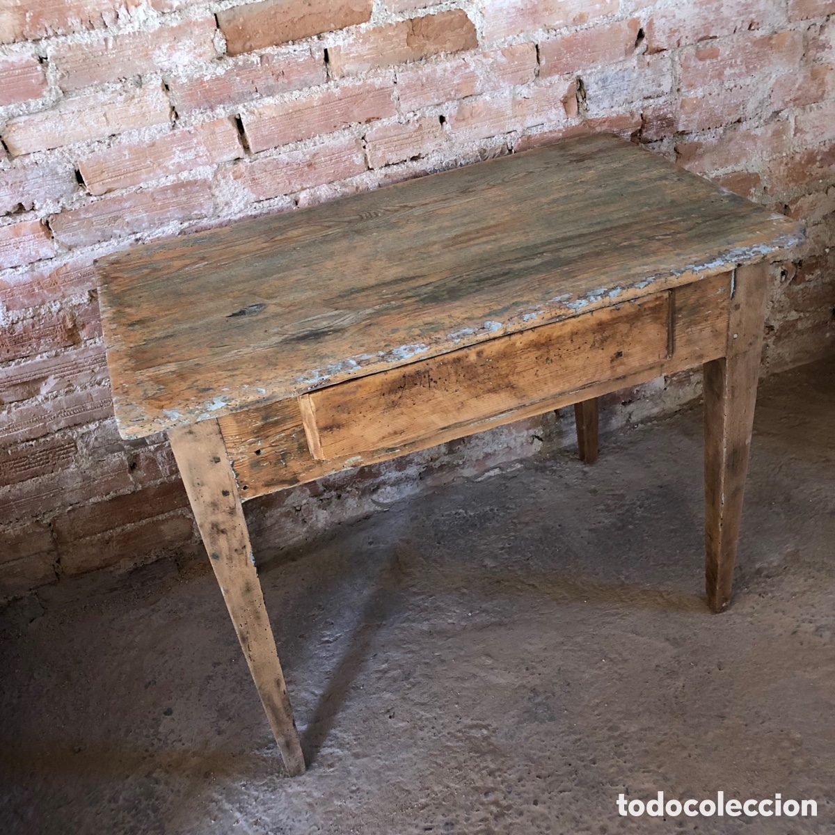 Antig&uuml;edades: ANTIGUA MESA TOCINERA ESCRITORIO DE MADERA - Foto 8