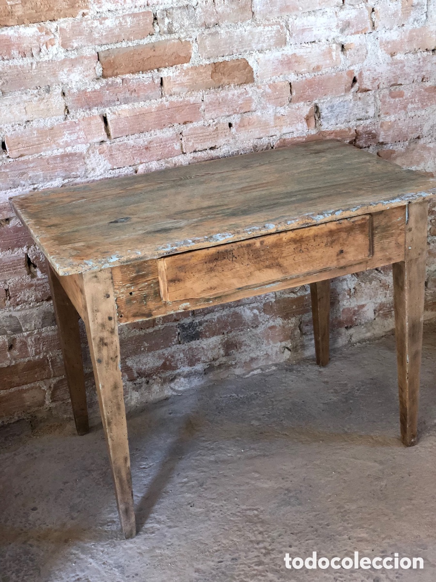 Antig&uuml;edades: ANTIGUA MESA TOCINERA ESCRITORIO DE MADERA - Foto 9