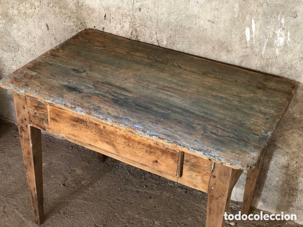 Antig&uuml;edades: ANTIGUA MESA TOCINERA ESCRITORIO DE MADERA - Foto 14