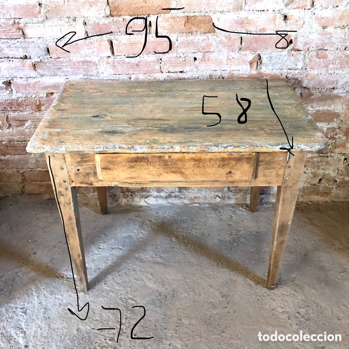 Antig&uuml;edades: ANTIGUA MESA TOCINERA ESCRITORIO DE MADERA - Foto 15