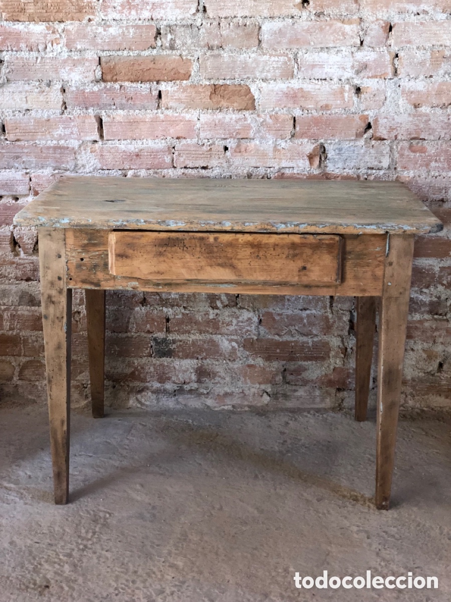 Antig&uuml;edades: ANTIGUA MESA TOCINERA ESCRITORIO DE MADERA - Foto 2